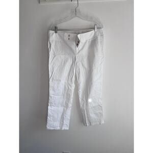 Lilly Pulitzer Palm Beach Fit White Cropped Pants Sz 12